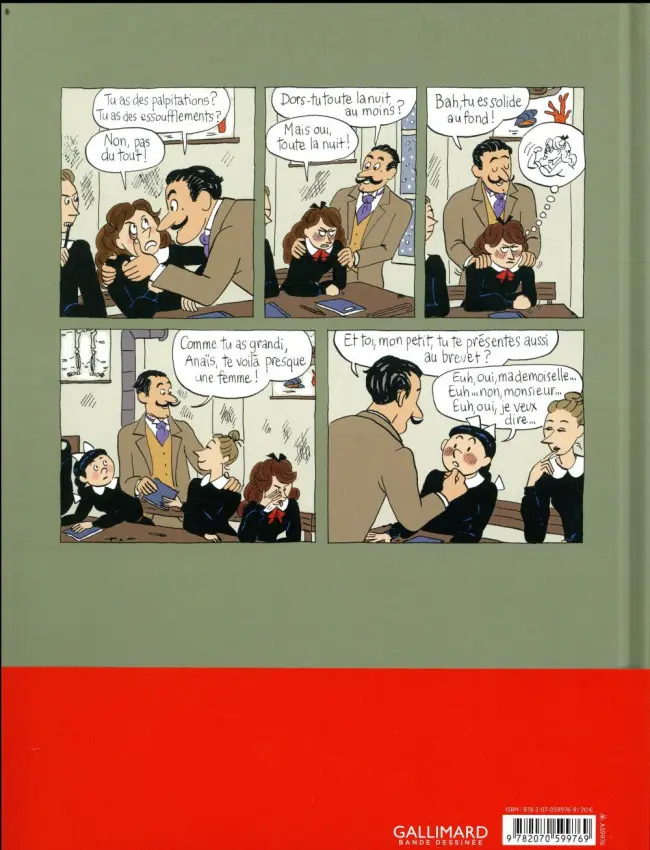 Verso de l'album Claudine à l'école