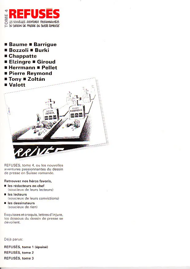 Verso de l'album Les Refusés Tome 4