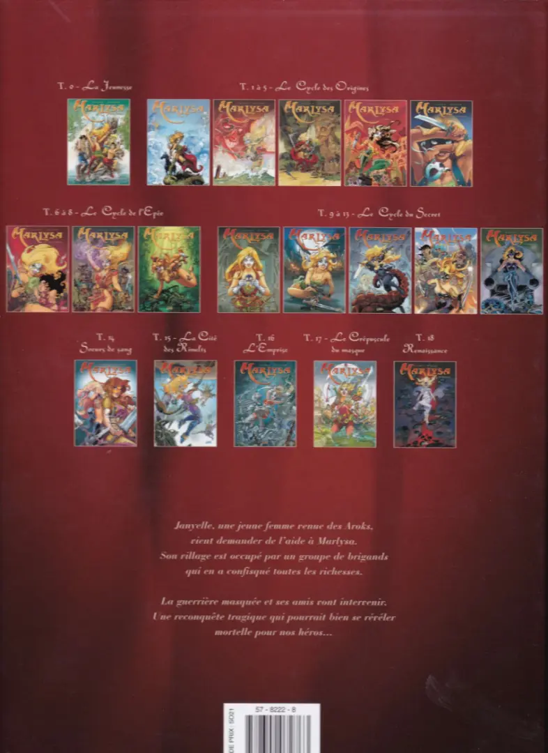 Verso de l'album Marlysa Tome 17 Le Crépuscule du masque