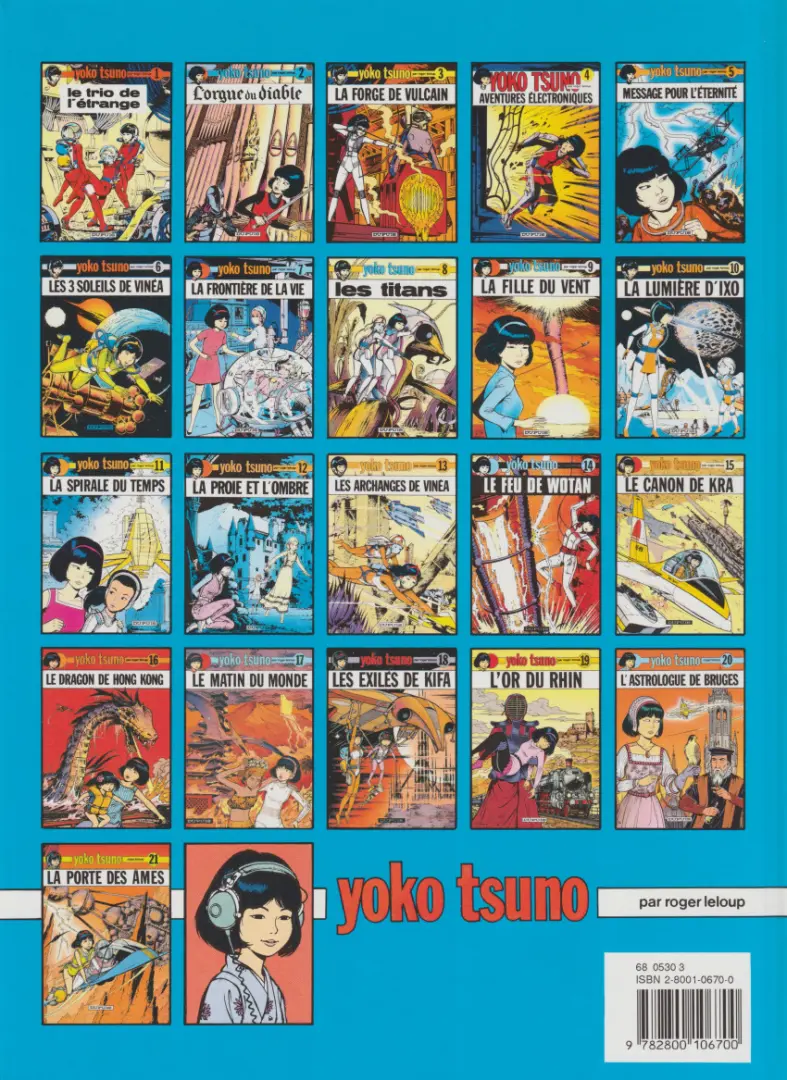 Verso de l'album Yoko Tsuno Tome 5 Message pour l'éternité