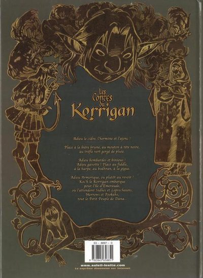 Verso de l'album Les contes du Korrigan Livre cinquième L'île d'Émeraude