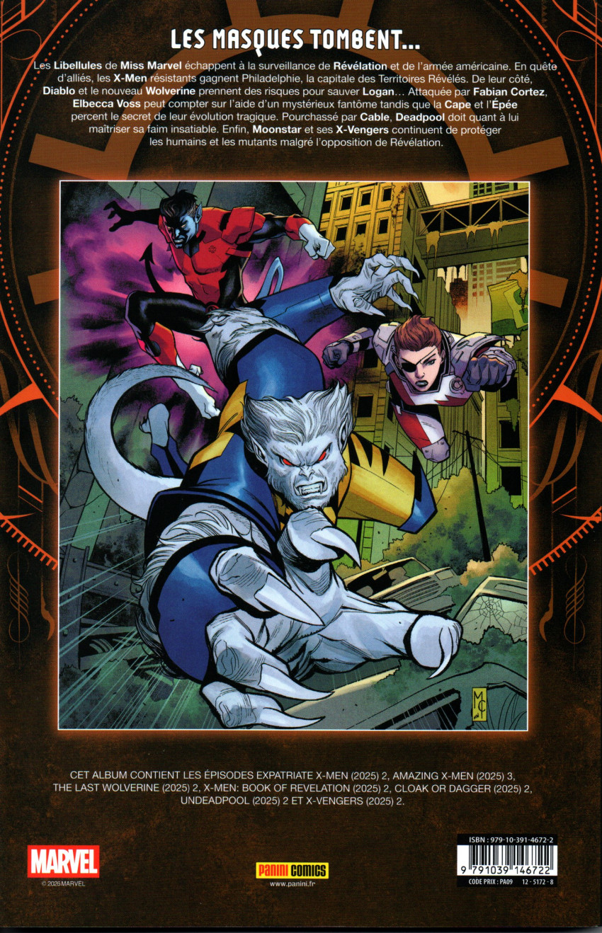 Verso de l'album X-Men - L'ère de Révélation Volume 5/7