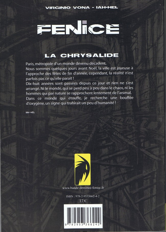 Verso de l'album Fenice Tome 2 La Chrysalide