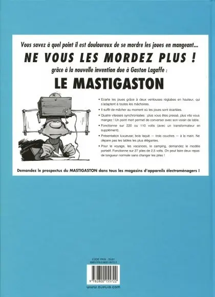 Verso de l'album Gaston Hors-série Tome 2 Le génie de Lagaffe