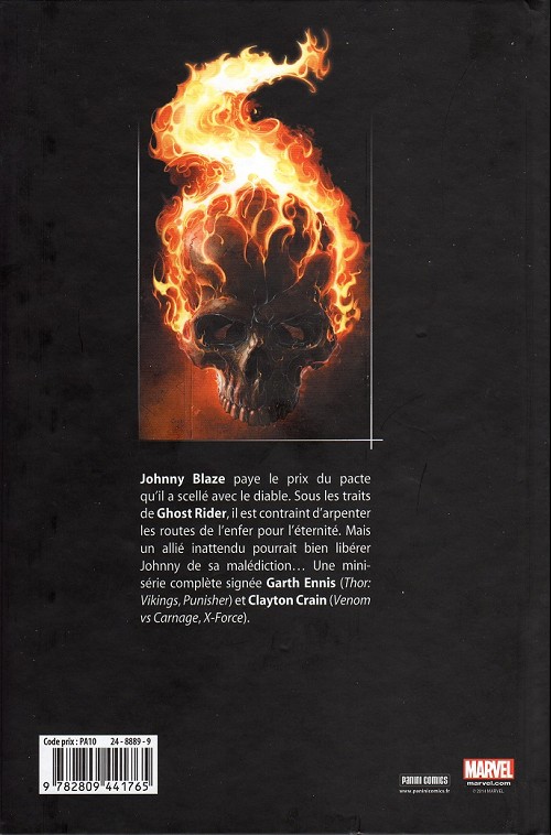 Verso de l'album Ghost Rider - Enfer et damnation