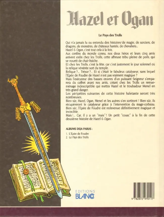 Verso de l'album Hazel et Ogan Tome 2 Le pays des Trolls