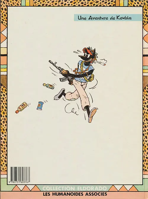 Verso de l'album Keubla Tome 1 Sur la piste du bongo
