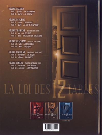 Verso de l'album La Loi des 12 tables Volume Deuxième