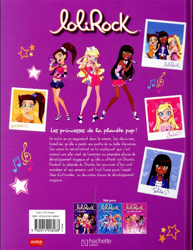 Verso de l'album Lolirock Tome 4 Shanila