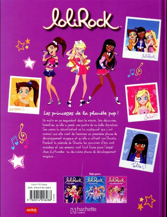 Verso de l'album Lolirock Tome 4 Shanila
