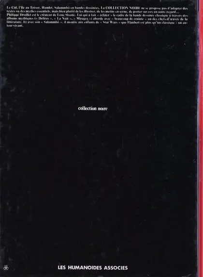 Verso de l'album Lone Sloane Tome 5 Salammbô