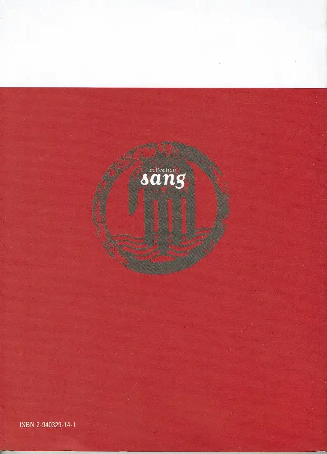 Verso de l'album La main droite