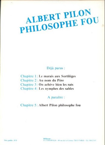 Verso de l'album Albert Pilon philosophe fou Tome 4 Les Nymphes des sables