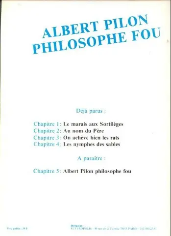 Verso de l'album Albert Pilon philosophe fou Tome 4 Les Nymphes des sables