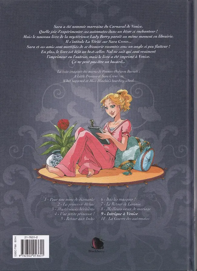 Verso de l'album Princesse Sara Tome 9 Intrigue à Venise