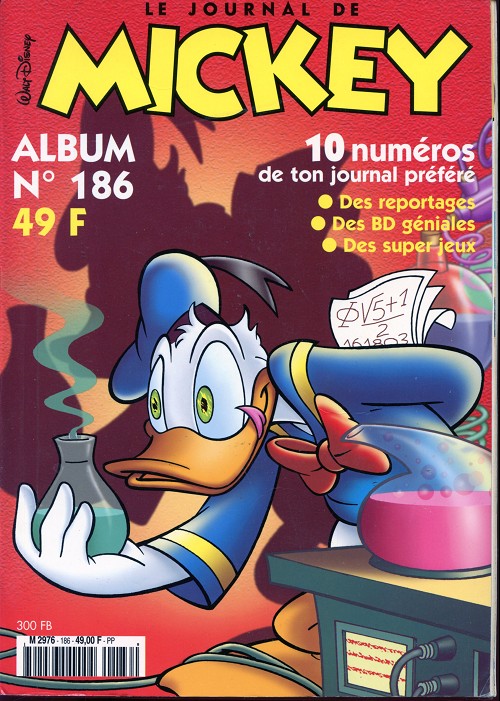 Couverture de l'album Le Journal de Mickey Album N° 186