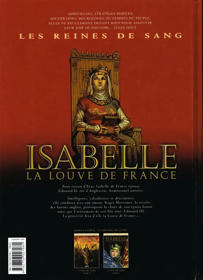 Verso de l'album Les Reines de sang - Isabelle, la Louve de France Volume 1/2