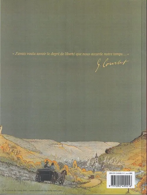 Verso de l'album Le Rendez-vous d'onze heures Une biographie de G. Courbet