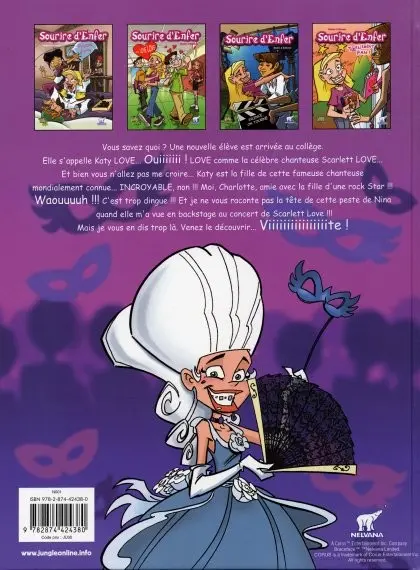 Verso de l'album Sourire d'enfer Tome 4 Totalement fan