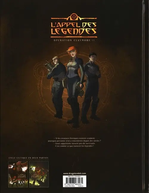 Verso de l'album L'Appel des légendes Tome 2 Opération Claymore II