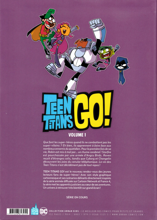 Verso de l'album Teen Titans Go ! Volume 1