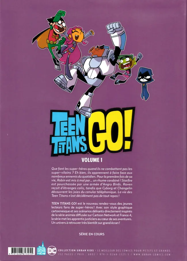 Verso de l'album Teen Titans Go ! Volume 1