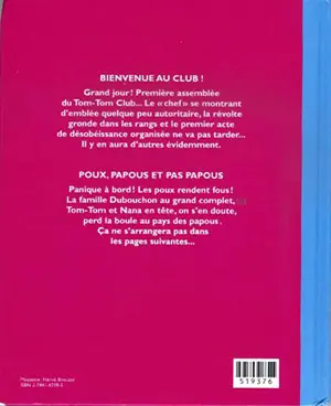 Verso de l'album Tom-Tom et Nana Double Album Tome 10 Bienvenue au club ! / Poux, papous et pas papous