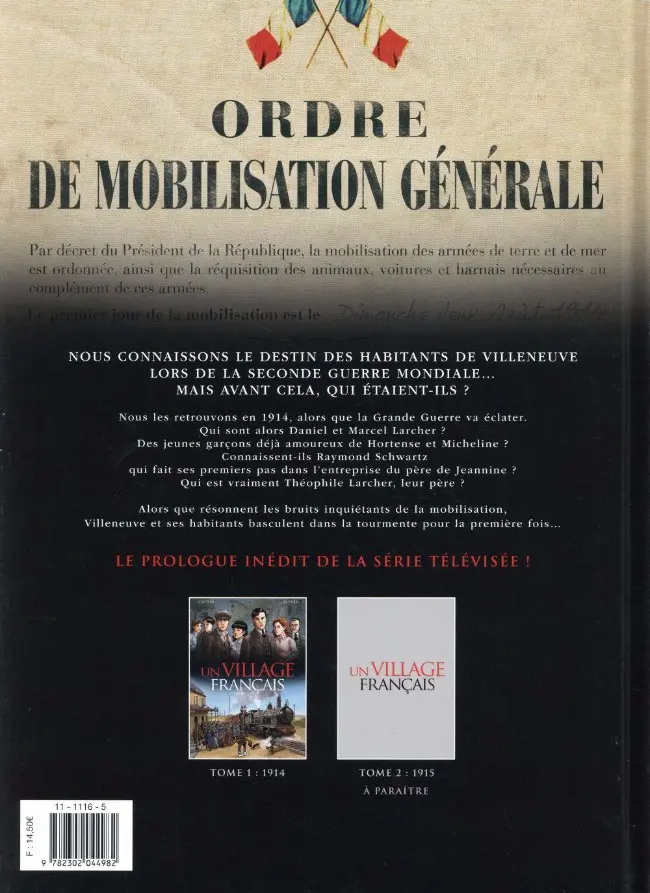 Verso de l'album Un village français Tome 1 1914