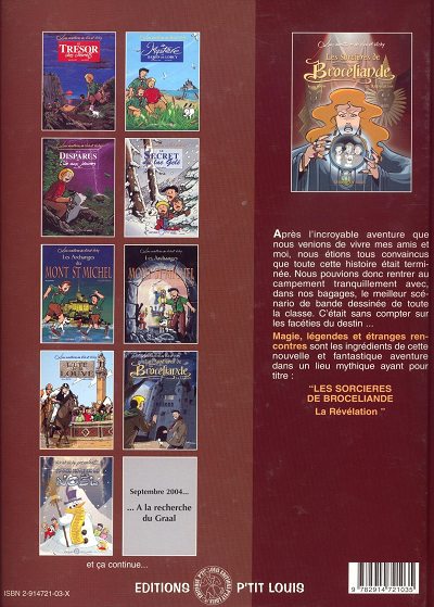 Verso de l'album Les aventures de Vick et Vicky Tome 9 Les sorcières de Brocéliande - La révélation