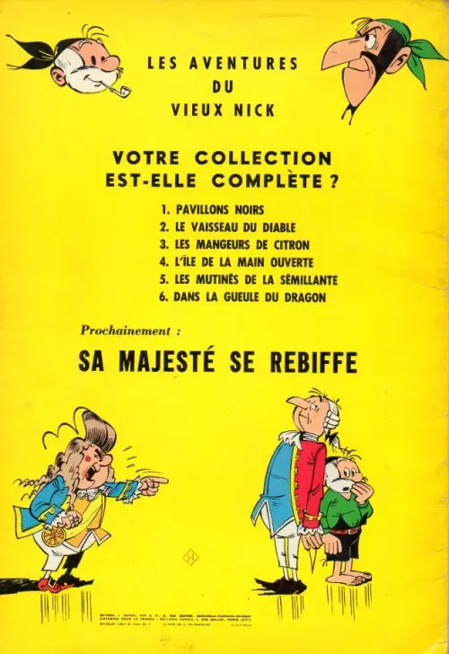 Verso de l'album Le Vieux Nick et Barbe-Noire Tome 7 Aux mains des Akwabons