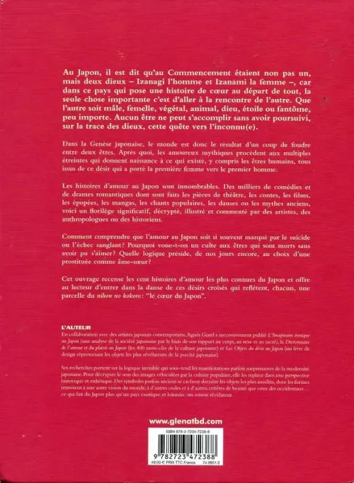 Verso de l'album Les histoires d'amour au Japon - Des mythes fondateurs aux fables contemporaines