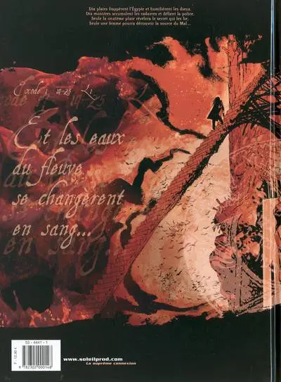 Verso de l'album La XIe plaie Tome 1 Et les eaux du fleuve se changèrent en sang...