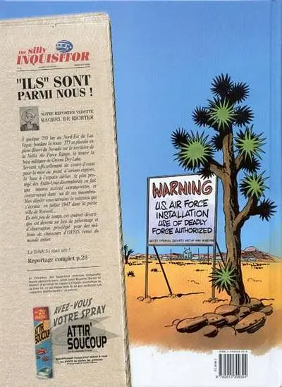 Verso de l'album Zone 51 Tome 1 Roswell attitude