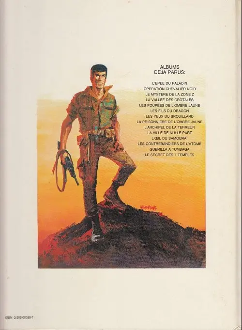 Verso de l'album Bob Morane Tome 10 Opération chevalier noir