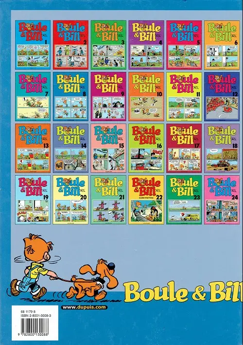 Verso de l'album Boule & Bill Tome 8