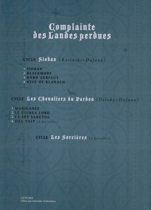 Verso de l'album Complainte des Landes perdues Tome 3 Dame Gerfaut