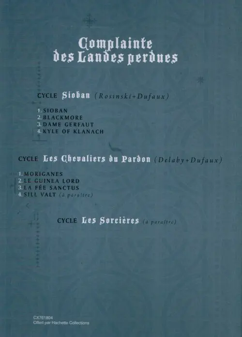 Verso de l'album Complainte des Landes perdues Sioban Tome 3 Dame Gerfaut