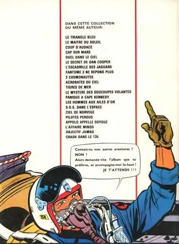 Verso de l'album Les aventures de Dan Cooper Tome 1 Le triangle bleu