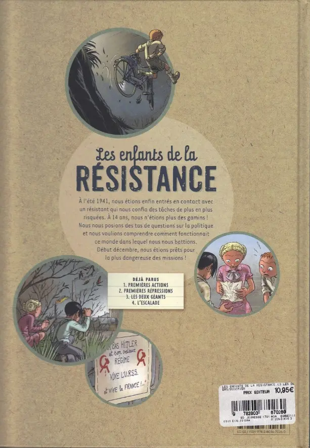 Verso de l'album Les Enfants de la Résistance Tome 3 Les deux géants