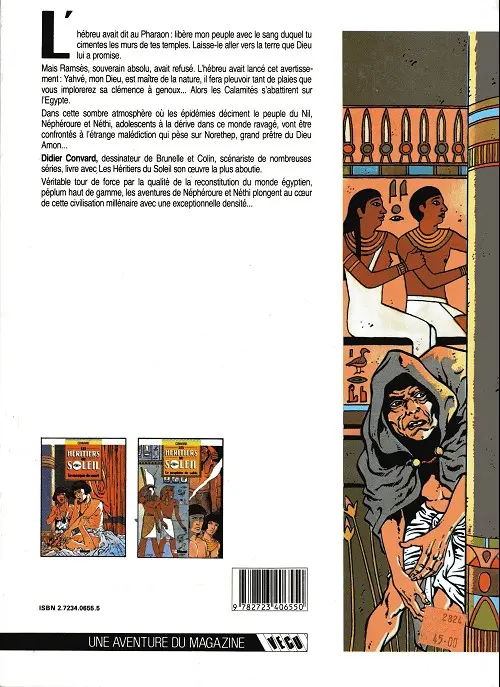 Verso de l'album Les Héritiers du soleil Tome 1 Le masque de mort