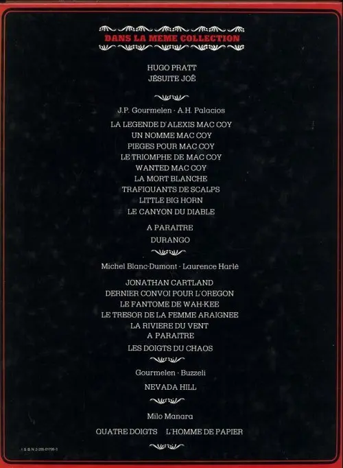 Verso de l'album Jésuite Joe