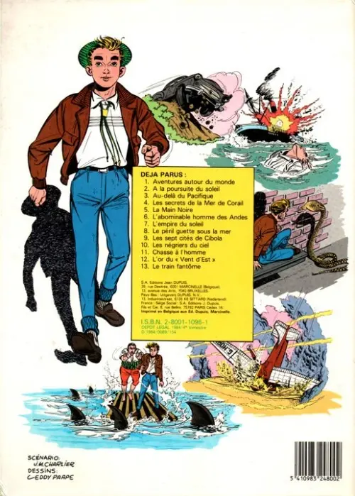 Verso de l'album Marc Dacier Couleurs Tome 1 Aventures autour du monde