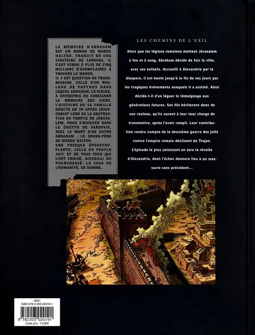 Verso de l'album La mémoire d'Abraham Tome 1 Les chemins de l'exil