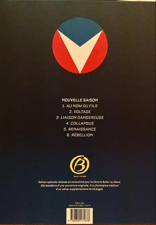 Verso de l'album Michel Vaillant Tome 6 Rébellion
