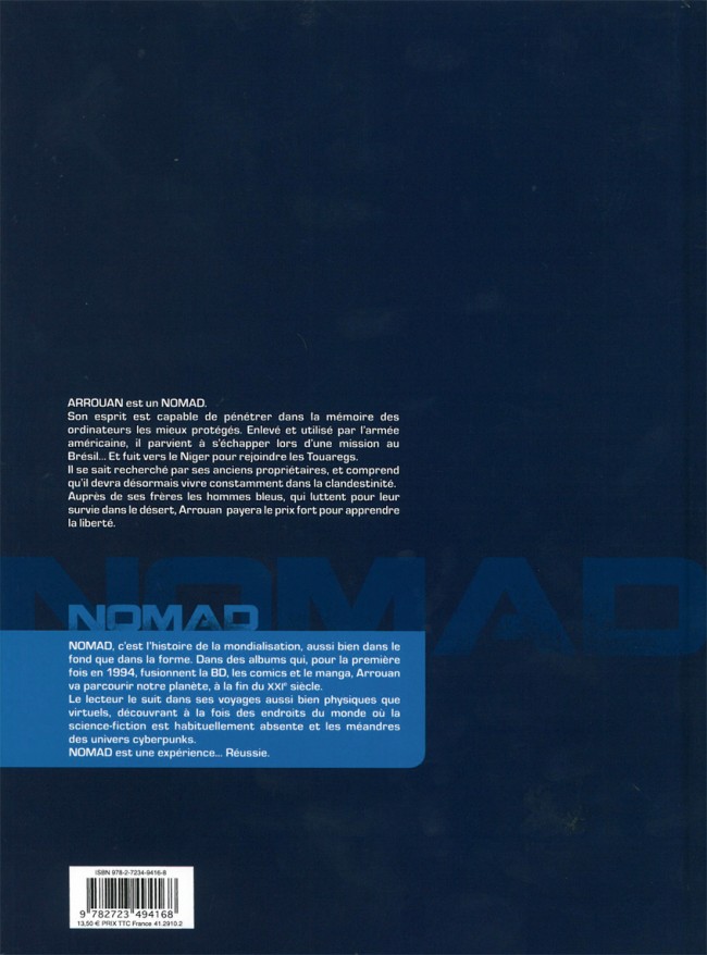 Verso de l'album Nomad Tome 1 Mémoire vive