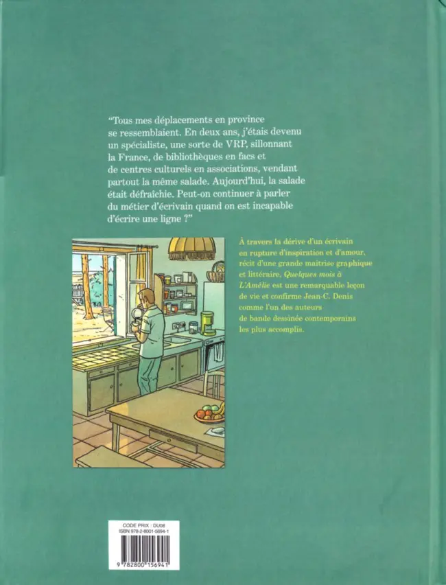 Verso de l'album Quelques mois à L'Amélie