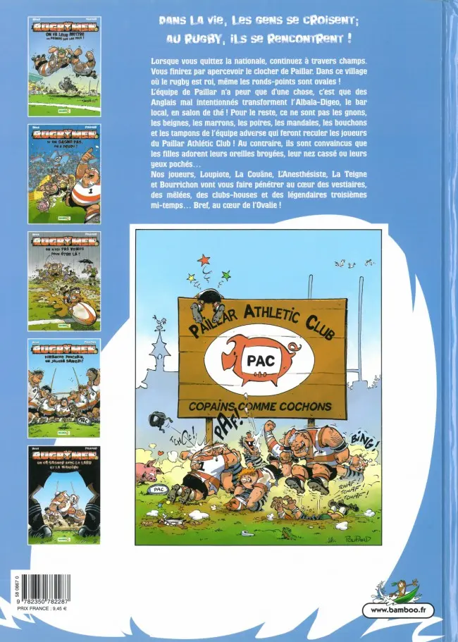 Verso de l'album Les Rugbymen Tome 4 Dimanche prochain, on jouera samedi !