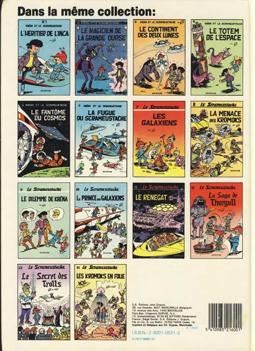 Verso de l'album Le Scrameustache Tome 4 Le totem de l'espace
