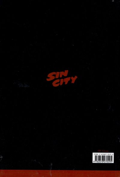 Verso de l'album Sin City Tome 5 Valeurs familiales