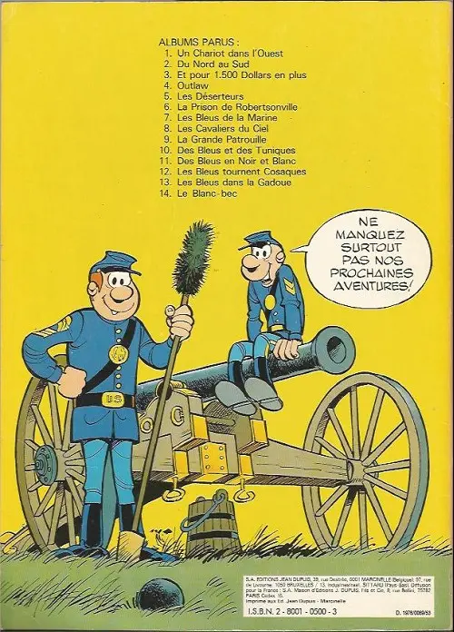Verso de l'album Les Tuniques Bleues Tome 9 La grande patrouille